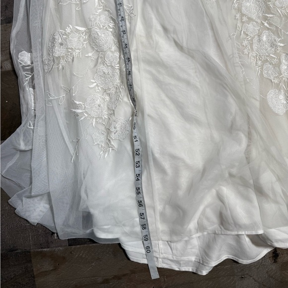 NWT‎ BHLDN Anthropologie Ivory Floral Lace Sheer Maxi Wedding Dress Open Back - Picture 10 of 17